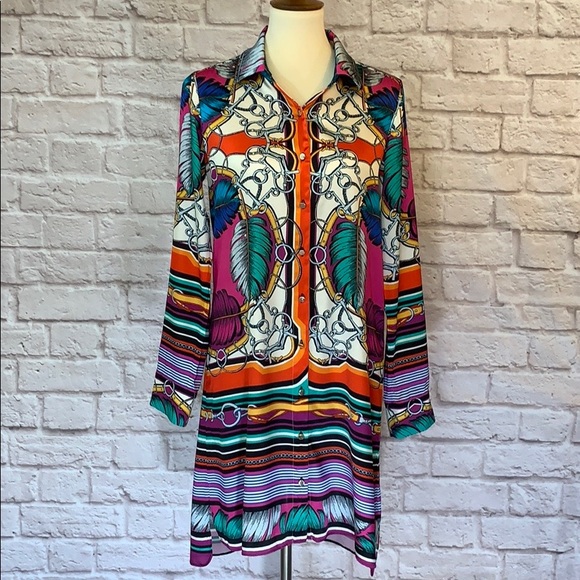 Hale Bob Dresses & Skirts - Hale Bob silk print dress size M
